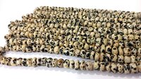 Natural Dalmatian Rondelle Plain 8mm beads Sold Per Strand 8'' Long