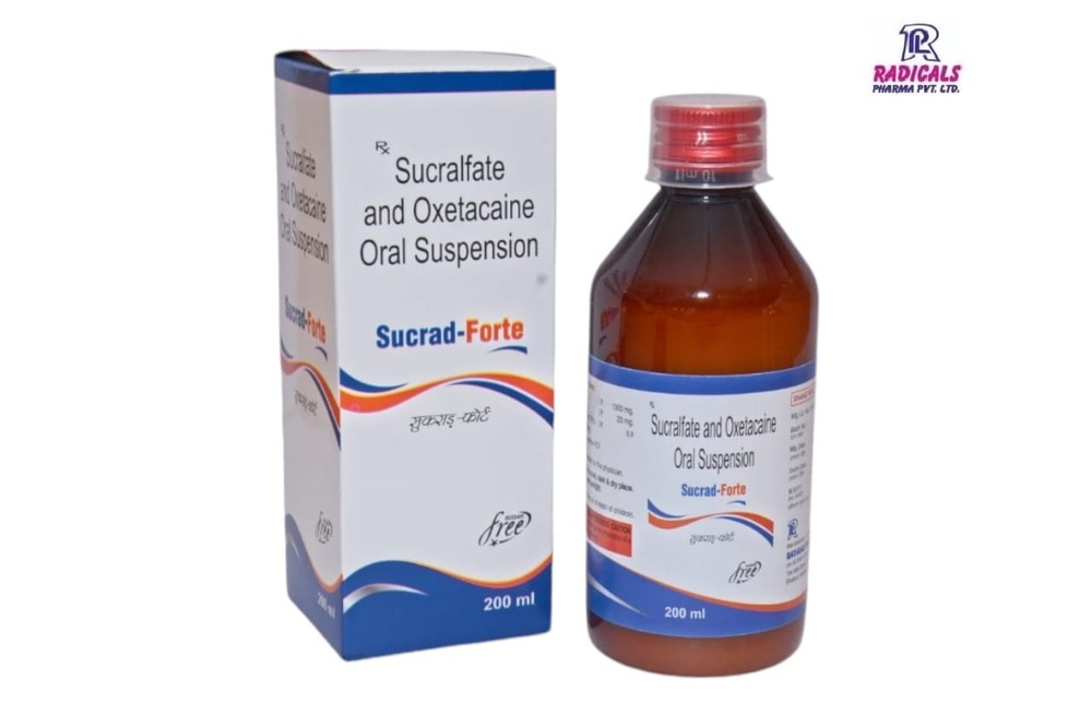 Sucralfate & Oxetacaine Suspension - 200 ml Liquid Formulation | Doctor Prescribed Dosage, Store in Cool & Dry Place
