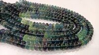 Natural Multi Fluorite Gemstone Rondelle Plain 8 mm Beads Per Strand 8'' Long