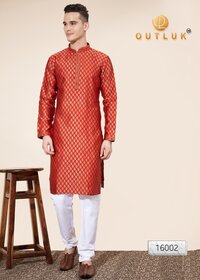 mens kurta Heavy Jequard with Self Work and Pintex Work