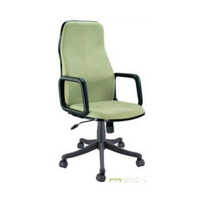 High Back Revolving Office Chair - Black Faux Leather, Indian Style Design, Ergonomic Support & Comfort