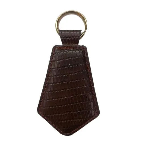 Leather Golden Keychain