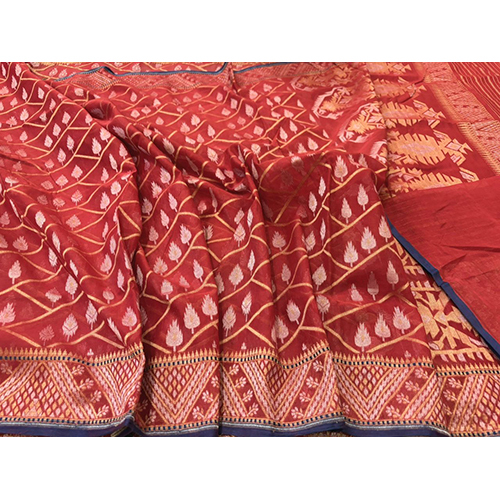 Banarasi Handloom Jamdani Cotton Saree