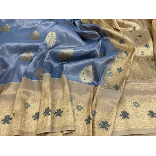 Banarasi Handloom Katan Silk Kadwa Meena Butta Border Saree