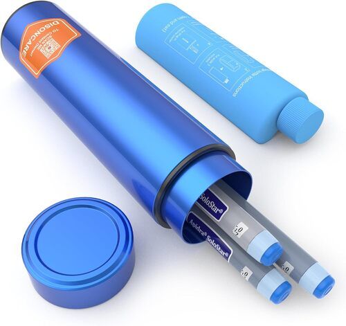 DISONCARE 60H 3 Insulin Pens Cooler Travel Case (Blue)