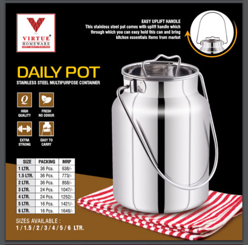 DAILY POT VIRTUE HOMEWARE ST. STEEL MULTIPURPOSE CONTAINER