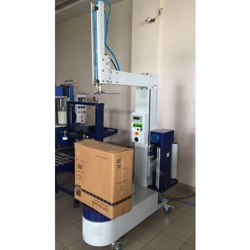 Automatic Carton Stretch Wrapping Machine With Power Pre Stretch