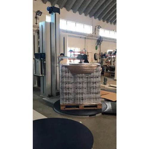 Pallet Wrapping With Top Pressing Machine