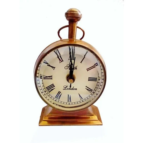 Antique Brass Table Clock