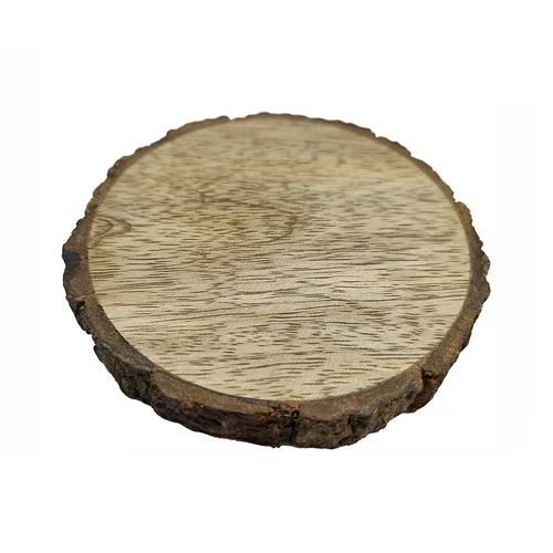 6 Inch Round Wooden Tea Coaster