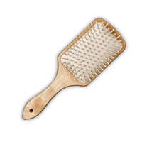 Wooden Paddle Hair Brush - Color: White