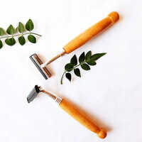 Bamboo Shaving Razor For Hotel - Wood, 5 Inches, Brown | Eco-Friendly, Disposable, Manual Use, Luxurious Shaving Experience