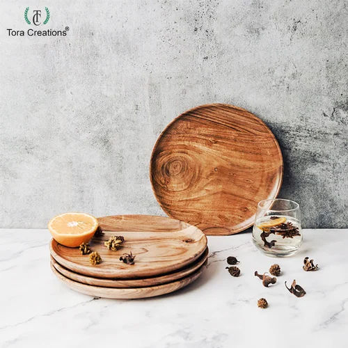 11 Inch Wooden Dinner Plates