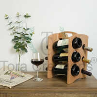 Wooden Bottle Rack - Artwork: Handmade