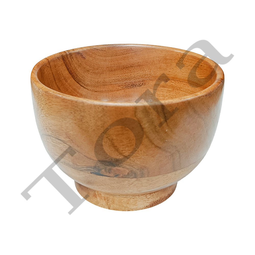Tora Neem Wooden Serving Bowl Export Quality Single टुकड़ा Wood Handmade (TCNB10006)