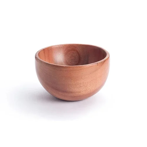 Round Wooden Serving Bowl