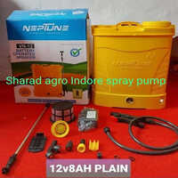 12v8ah Plain Agriculture Spray Pump - High-pressure Plastic Yellow Design | Easy Hand Crank Operation, Efficient Long-term Usage, Warranty Included