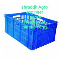 Plastic Vegetable Crate - Durable Plastic, 30 L Size , Blue Mesh Design With 2-way Handlift For Efficient Storage