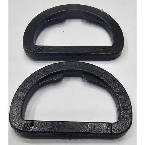 Flat D black and grey Buckle