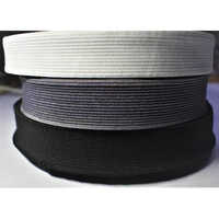 Knitted Elastic - Polyester Striped, Gray Color for Bag Usage