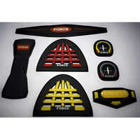 Rubber Sticker Set - Rubber, 1 Inch | Black Color With Brass Plating For Enhanced Durability And Versatile Application