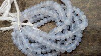 Natural Lavender chalcedony Rondelle Plain 9mm Beads sold Per Strand 8'' Long