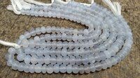 Natural Lavender chalcedony Rondelle Plain 9mm Beads sold Per Strand 8'' Long