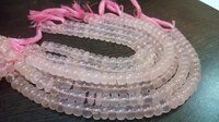 Natural Pink Chalcedony Rondelle Plain 8mm Beads sold per strand 8'' long