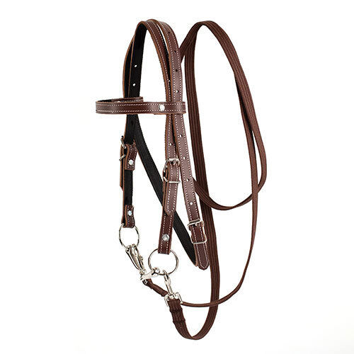 Western Headstall With Natural Leather Application: Horse Riding