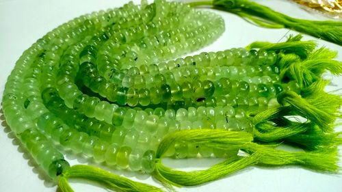 Natural Prehnite Gemstone Rondelle Plain 8mm Beads Sold per Strand 8'' long