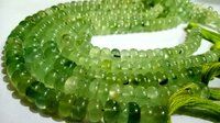 Natural Prehnite Gemstone Rondelle Plain 8mm Beads Sold per Strand 8'' long