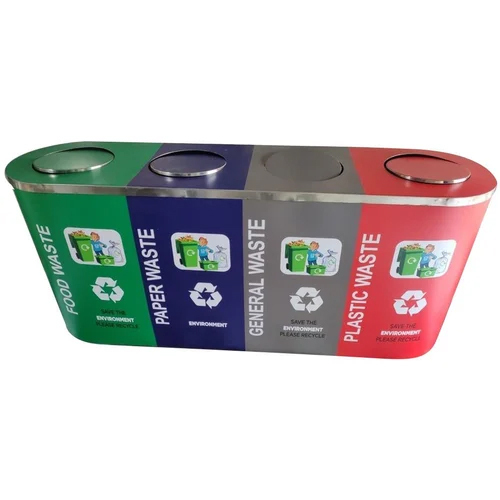 Stainless steel quatrro dustbin
