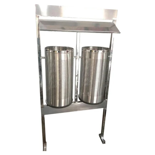 20 Ltr Stainless Steel Stand Dustbin