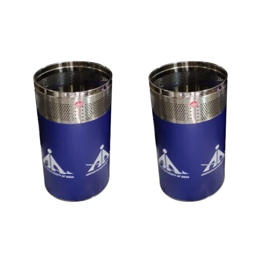 25 Ltr Blue Stainless Steel Dustbin