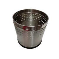 Stainless Steel Plantar Dustbin - 15 Inch Size, Silver Finish For Office And Commercial Use