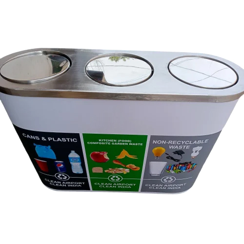 Airport Trio Steel Dustbin