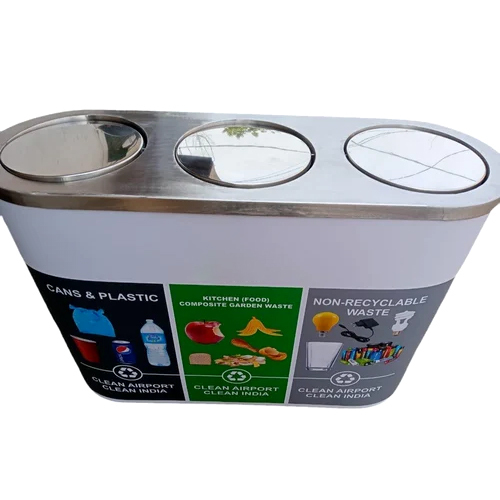 3 In 1 Stainless Steel Taro Dustbin