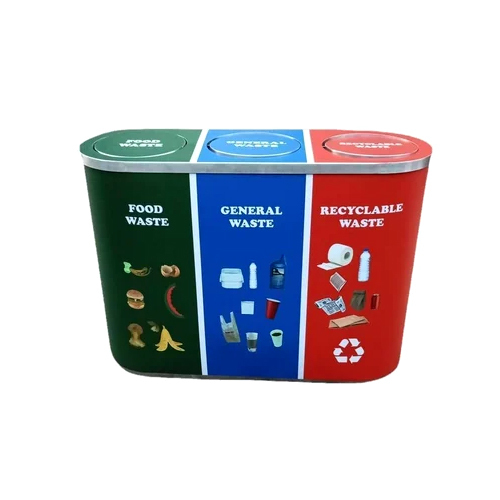 120 Ltr Stainless Steel Trio Dustbin