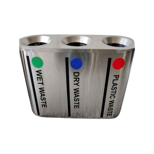 SS Open Top Trio Dustbin