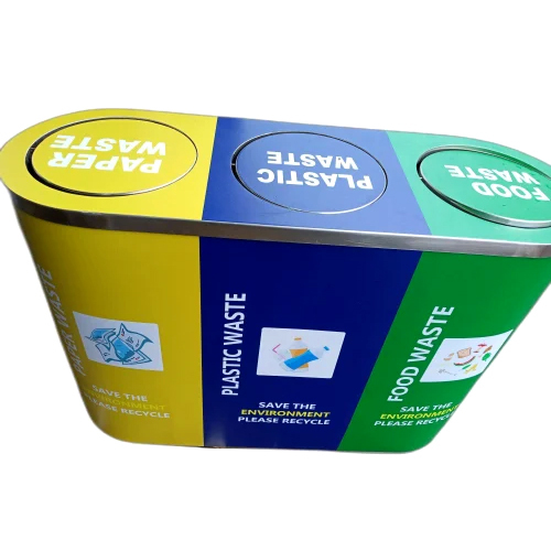 Commercial Stainless Steel Trio Dustbin