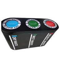 Black 3 Tn 1 Fiber Tiro Office Dustbin