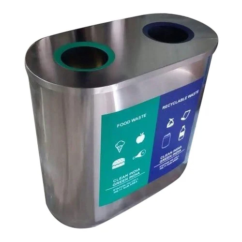Stainless Steel Long-lasting Duo Dustbin