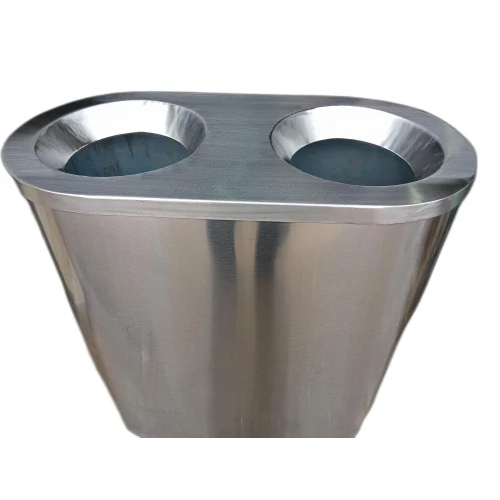 Stainless Steel Duo Dustbin 120 ltr,