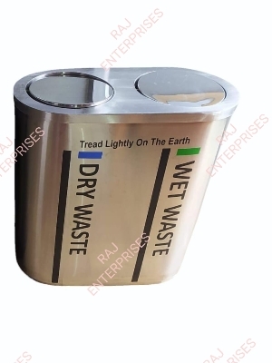 Stainless Steel  2 in 1 Dustbin