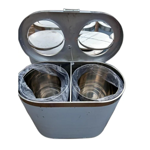 Stainless Steel 2 in 1 Dustbin