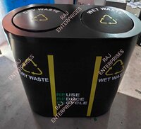 2in1 Dustbin (stainless Steel) - Application: Office / Commercial