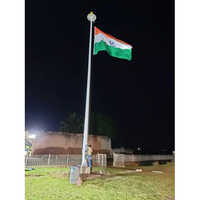 Flag High Mast Pole - Color: White