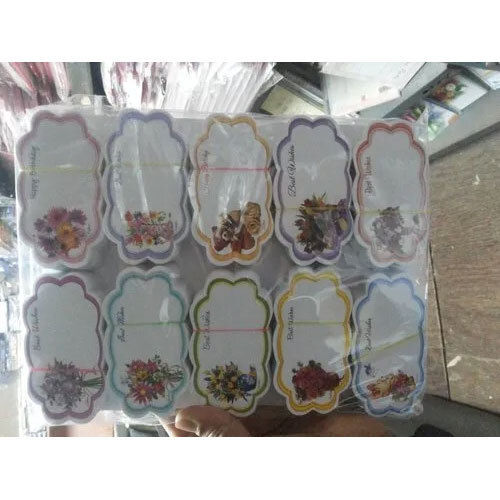 Multicolor Printed Gift Tags Sticker