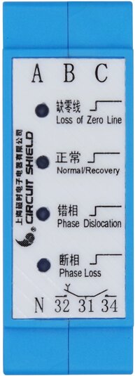 ABJ2-02WJ/K/L + 12WJ/K/L Phase Sequence Protector for Tripping Circuit Breakers/Tripping Leakage Protectors