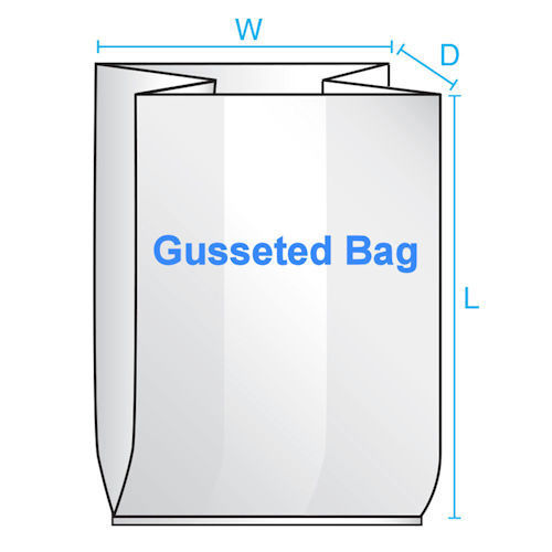 As Per Requirement Gusseted Poly Bag